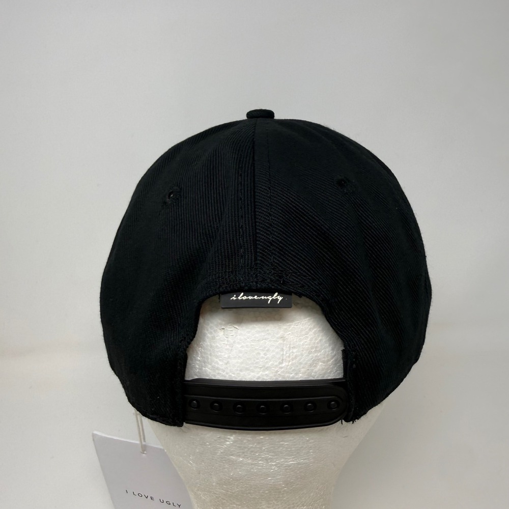 I Love Ugly Unstructured 5 Panel Hat Black Embroidered Logo Snapback Cap NEW - Picture 4 of 10
